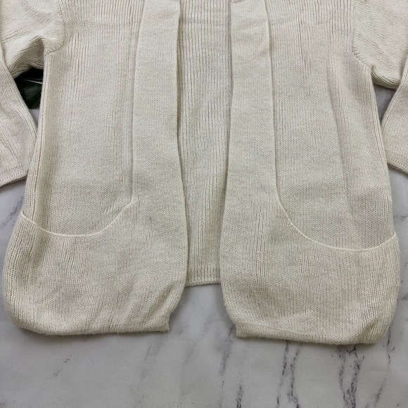 Inka Line Womens Cardigan Sweater Size S Cream Alpaca Wool Knit Open Front - Picture 5 of 12